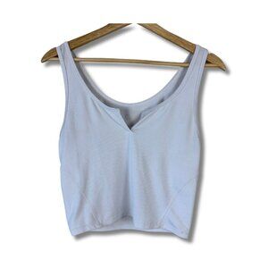 Lululemon Notched-Neck Womens Tank Top Workout Yoga Cropped White